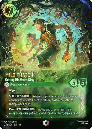 Milo Thatch (Getting His Hands Dirty) - 230/204 - Enchanted