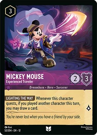 Mickey Mouse (Experienced Traveler) - 52/204 - Uncommon (Foil)