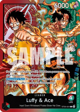 Luffy & Ace (ST30-001) - Starter Deck EX: Luffy & Ace Foil  (Pre-Order)