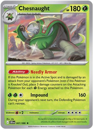 Chesnaught 007 - Holofoil - Rare