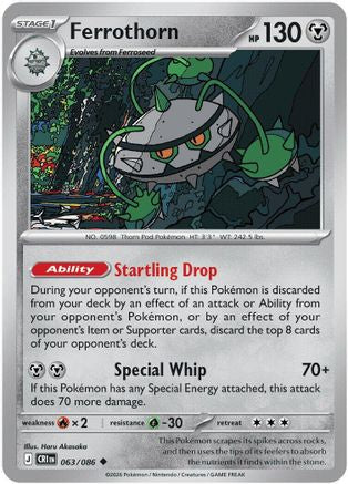 Ferrothorn 063 - Uncommon Reverse Holo