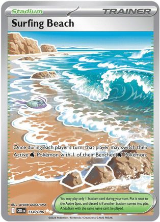 Surfing Beach 114/086 - Holofoil - Ultra Rare