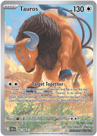 Tauros 096/086 - Holofoil - Illustration Rare
