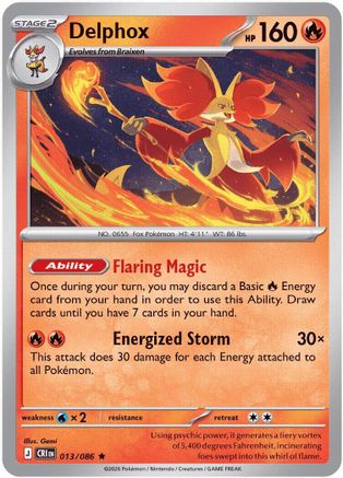 Delphox (Non-Holo) - 13/86 - Holo Rare