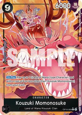Kouzuki Momonosuke (085) (Alternate Art) (OP16-085) - The Time of Battle Foil  (Pre-Order)