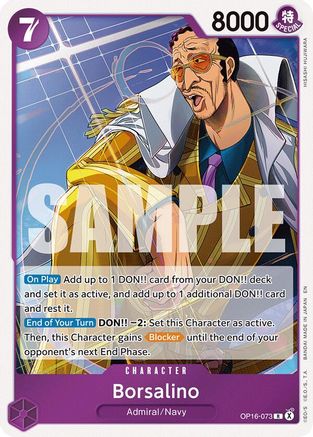 Borsalino (OP16-073) - The Time of Battle Foil  (Pre-Order)