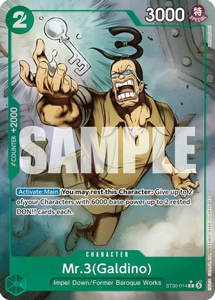 Mr.3(Galdino) (Full Art) (ST30-014) - Starter Deck EX: Luffy & Ace Foil  (Pre-Order)