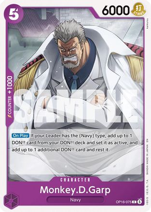 Monkey.D.Garp (OP16-075) - The Time of Battle   (Pre-Order)