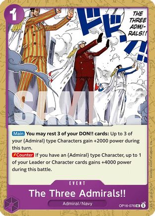 The Three Admirals!! (OP16-076) - The Time of Battle   (Pre-Order)