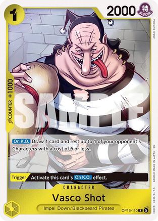 Vasco Shot (OP16-110) - The Time of Battle Foil  (Pre-Order)