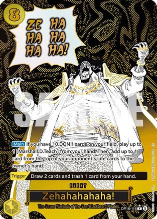 Zehahahahaha! (Alternate Art) (OP16-116) - The Time of Battle Foil  (Pre-Order)