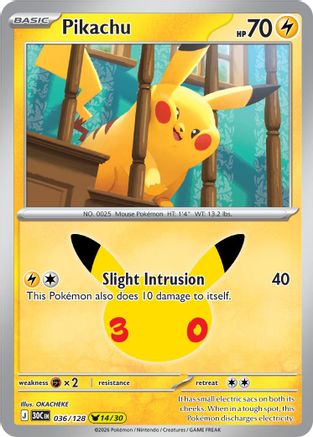 Pikachu - 036/128 - Pikachu Rare