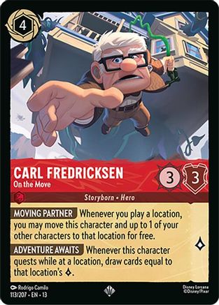 Carl Fredricksen (On the Move) - 113/204 - Super Rare (Foil)