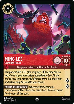 Ming Lee (Giant Red Panda) - 129/204 - Super Rare