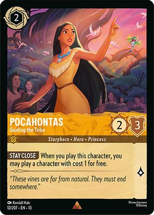 Pocahontas (Guiding the Tribe) - 12/204 - Rare (Foil)