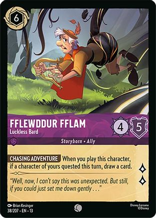 Fflewddur Fflam (Luckless Bard) - 38/204 - Common (Foil)