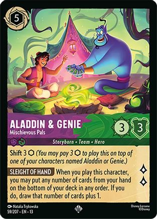 Aladdin & Genie (Mischievous Pals) - 59/204 - Super Rare