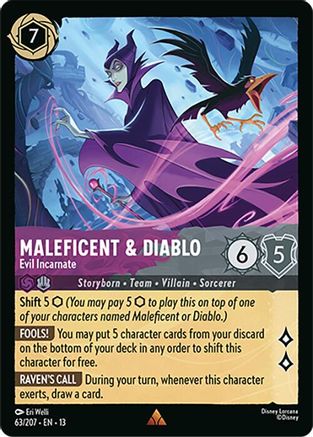 Maleficent & Diablo (Evil Incarnate) - 63/204 - Rare