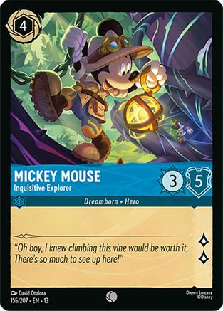 Mickey Mouse (Inquisitive Explorer) - 155/204 - Common (Foil)
