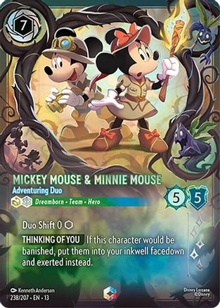 Mickey Mouse & Minnie Mouse (Adventuring Duo) - 238/204 - Enchanted