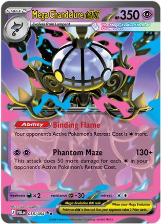 Mega Chandelure ex 038/084 - Double Rare - Holofoil