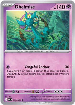 Dhelmise - 039/084 - Uncommon - Reverse Holo