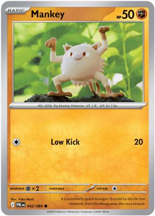 Mankey 042 - Common - Reverse Holo