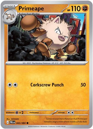Primeape - 043/083 - Common - Reverse Holo