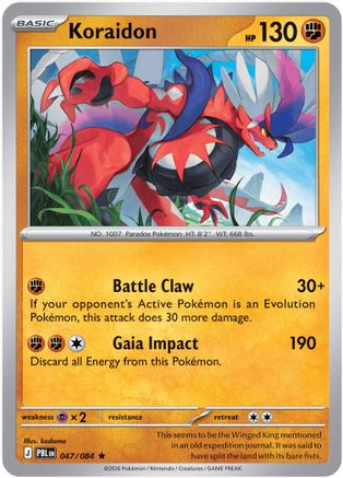 Koraidon 047 - Rare - Reverse Holo