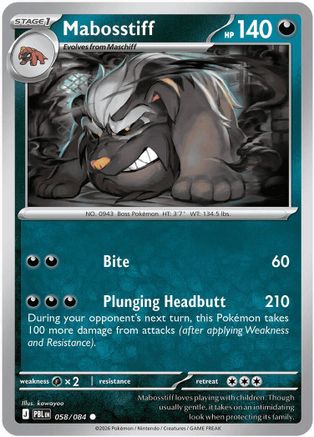 Mabosstiff - 058/083 - Common - Reverse Holo