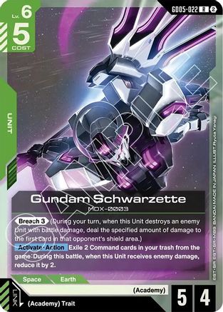 Gundam Schwarzette (GD05-022) - Rare