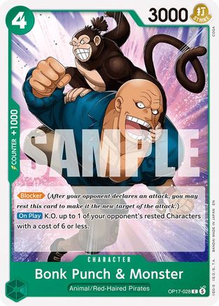 Bonk Punch & Monster - OP17-028 - Common (Presale)