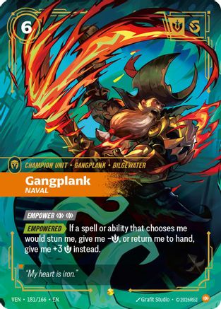 Gangplank - Naval (Overnumbered) - 181/166 - Showcase