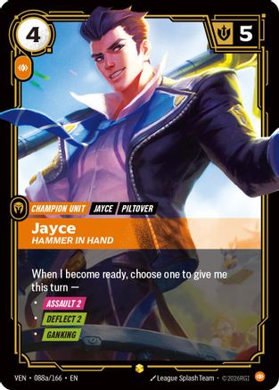 Jayce - Hammer in Hand (Alternate Art) - 088a/166 - Showcase