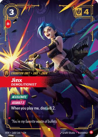 Jinx - Demolitionist (Overnumbered) - 168/166 - Showcase