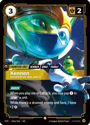 Kennen - Keeper of Balance (Alternate Art) - 135a/166 - Showcase