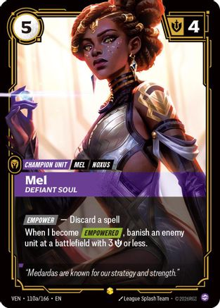 Mel - Defiant Soul (Alternate Art) - 110a/166 - Showcase