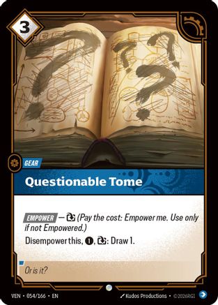 Questionable Tome - 054/166 - Common (Foil)
