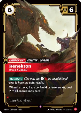 Renekton - Rage Fueled - 019/166 - Rare