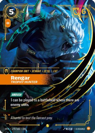 Rengar - Trophy Hunter (Overnumbered) - 179/166 - Showcase