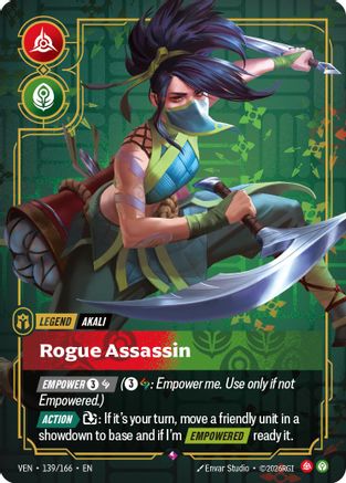 Akali - Rogue Assassin - 139/166 - Rare