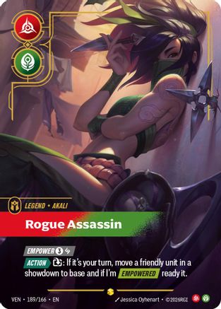 Akali - Rogue Assassin (Overnumbered) - 189/166 - Showcase