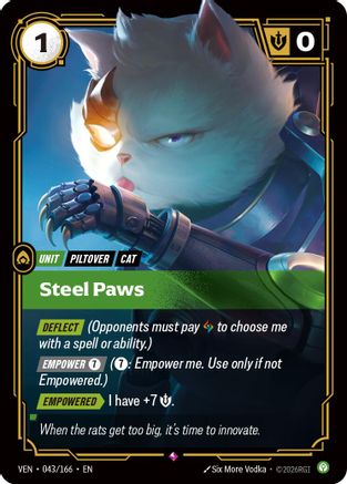 Steel Paws - 043/166 - Rare