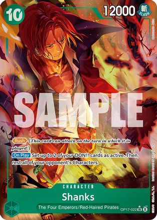 Shanks (Alternate Art) - OP17-022 - Super Rare (Presale)