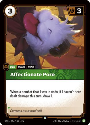 Affectionate Poro - 024/166 - Common (Foil)
