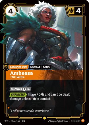 Ambessa - The Wolf (Alternate Art) - 084a/166 - Showcase