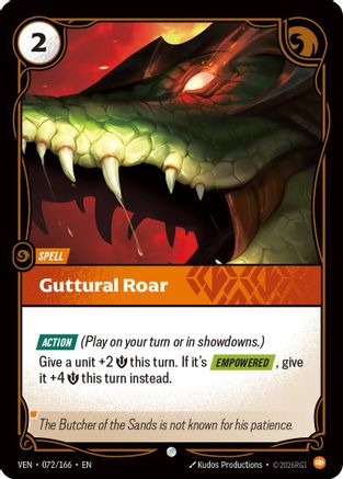 Guttural Roar - 072/166 - Common (Foil)