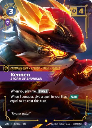 Kennen - Storm of Shuriken (Alternate Art) - 113a/166 - Showcase