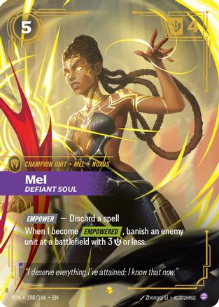 Mel - Defiant Soul (Overnumbered) - 188/166 - Showcase