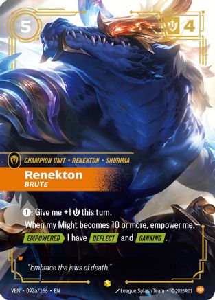 Renekton - Brute (Alternate Art) - 092a/166 - Showcase
